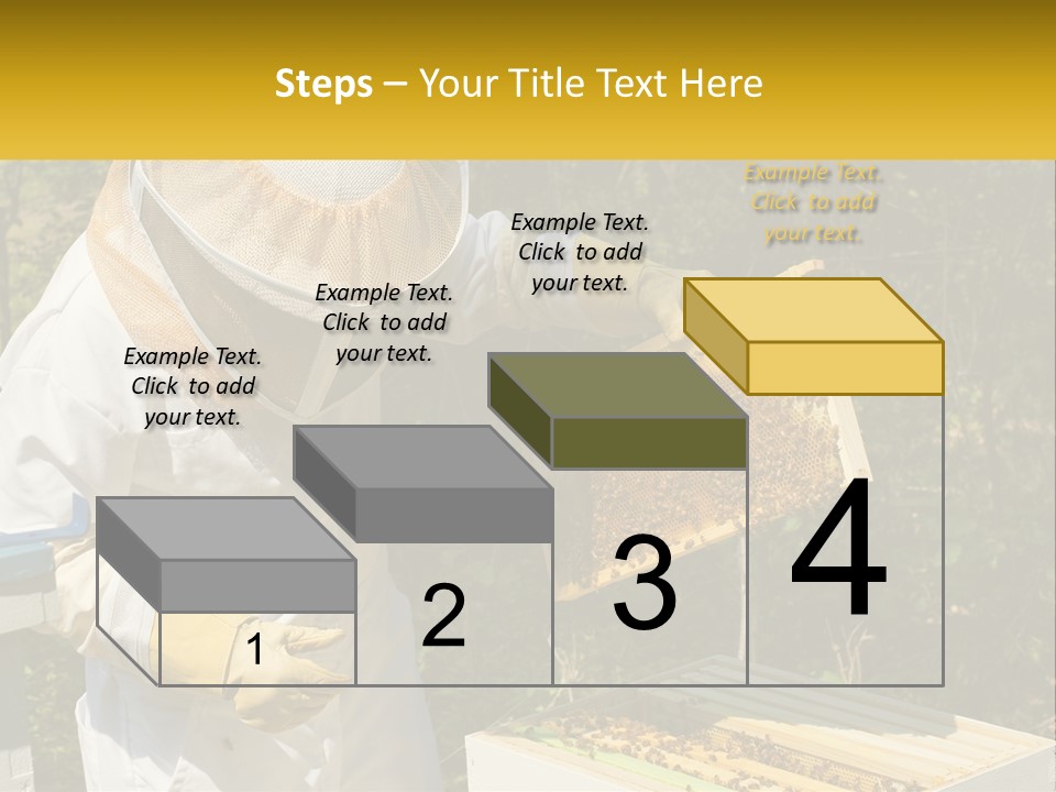 A Man In A Bee Suit Holding A Beehive PowerPoint Template