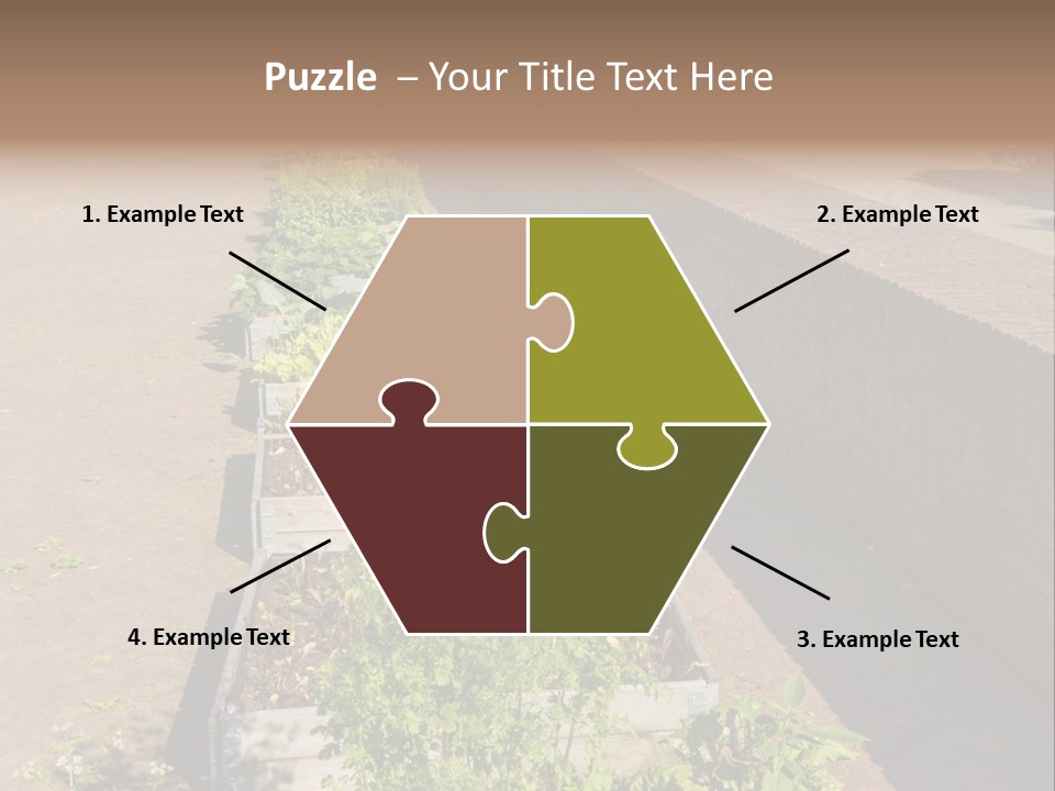 A Row Of Plants In Front Of A Brick Building PowerPoint Template