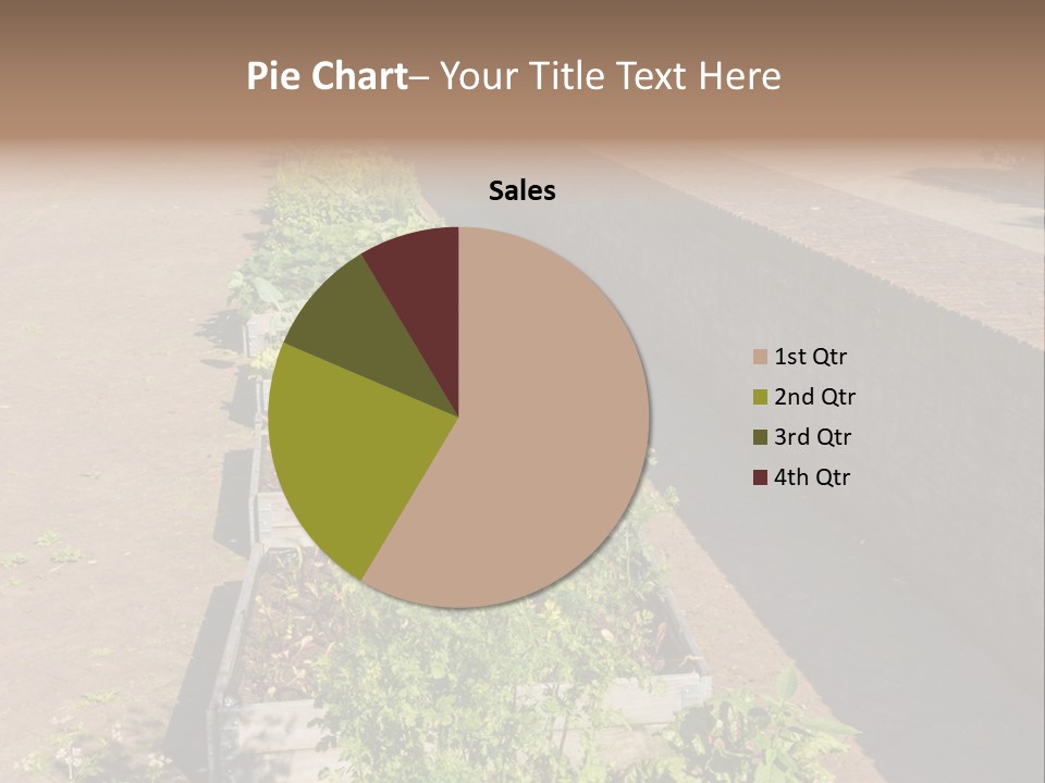 A Row Of Plants In Front Of A Brick Building PowerPoint Template