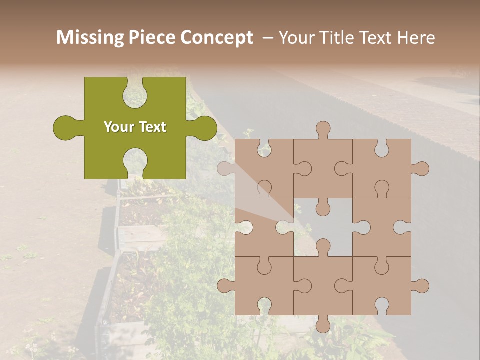 A Row Of Plants In Front Of A Brick Building PowerPoint Template