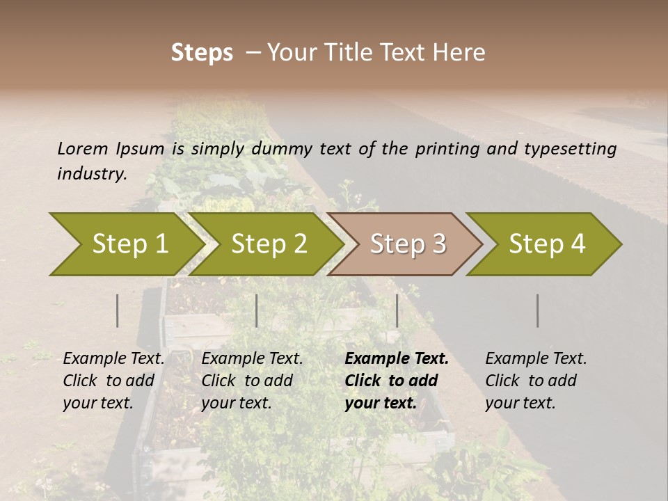 A Row Of Plants In Front Of A Brick Building PowerPoint Template