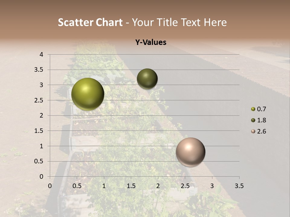 A Row Of Plants In Front Of A Brick Building PowerPoint Template