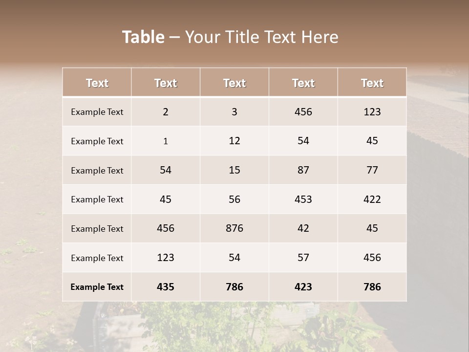 A Row Of Plants In Front Of A Brick Building PowerPoint Template