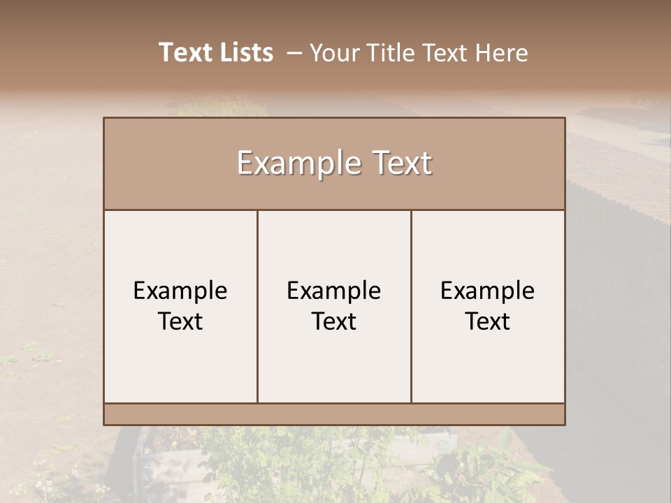 A Row Of Plants In Front Of A Brick Building PowerPoint Template