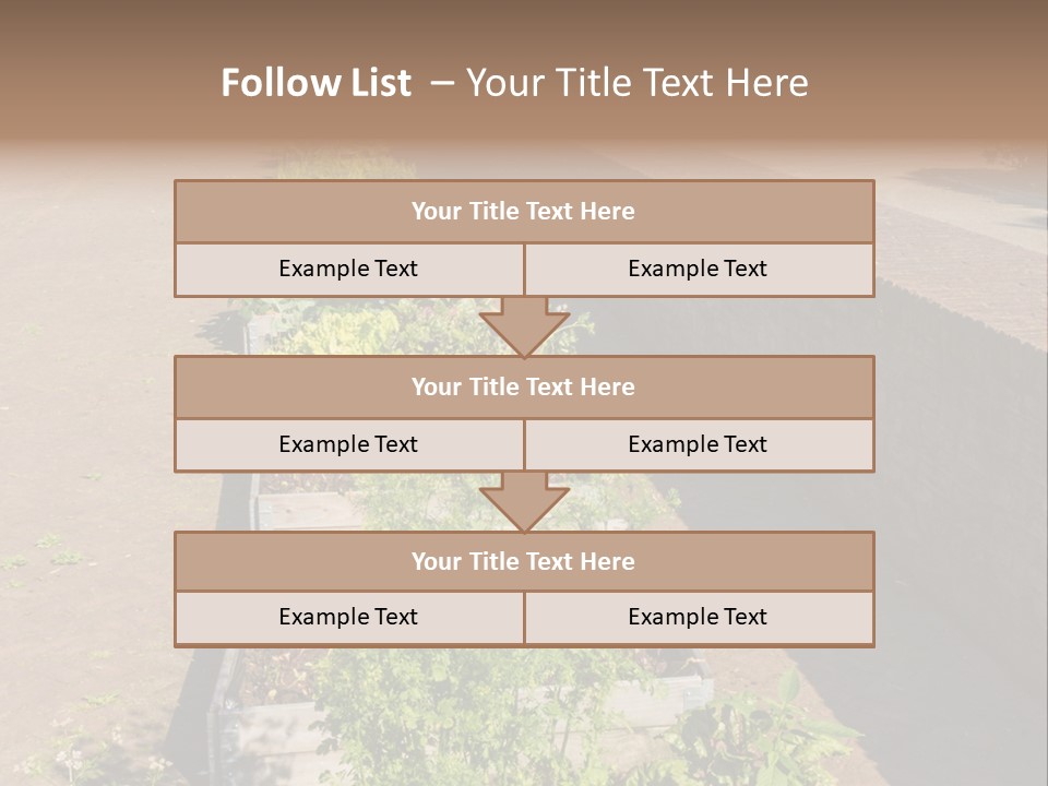 A Row Of Plants In Front Of A Brick Building PowerPoint Template