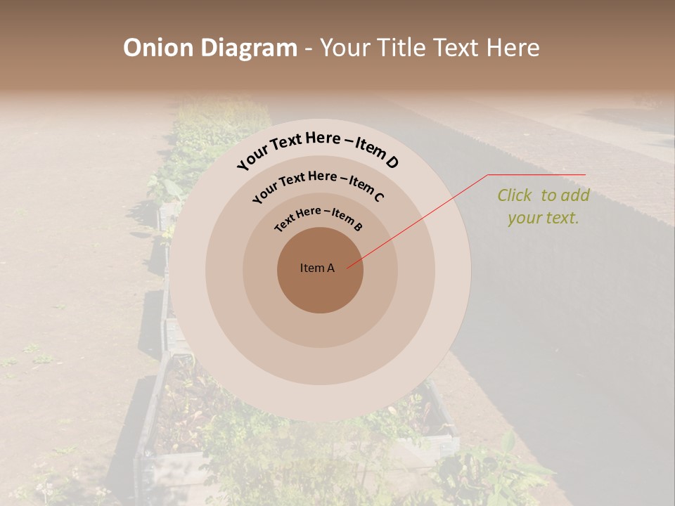 A Row Of Plants In Front Of A Brick Building PowerPoint Template