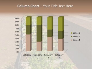 A Row Of Plants In Front Of A Brick Building PowerPoint Template