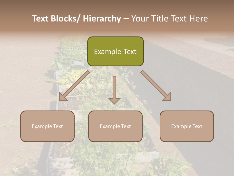 A Row Of Plants In Front Of A Brick Building PowerPoint Template