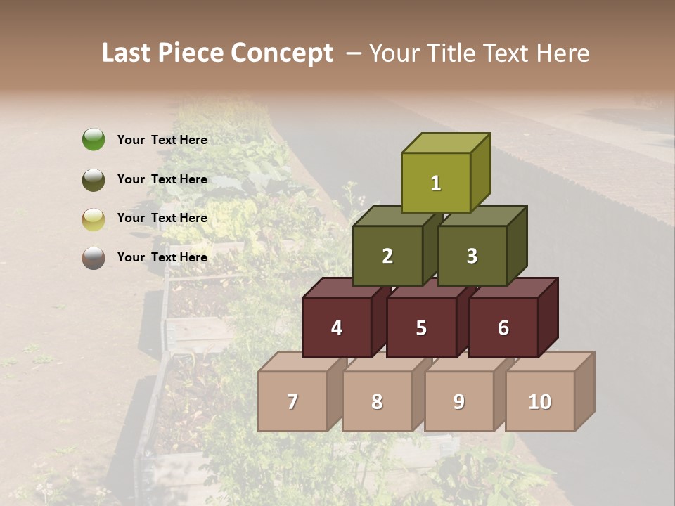 A Row Of Plants In Front Of A Brick Building PowerPoint Template