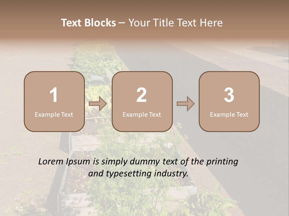 A Row Of Plants In Front Of A Brick Building PowerPoint Template
