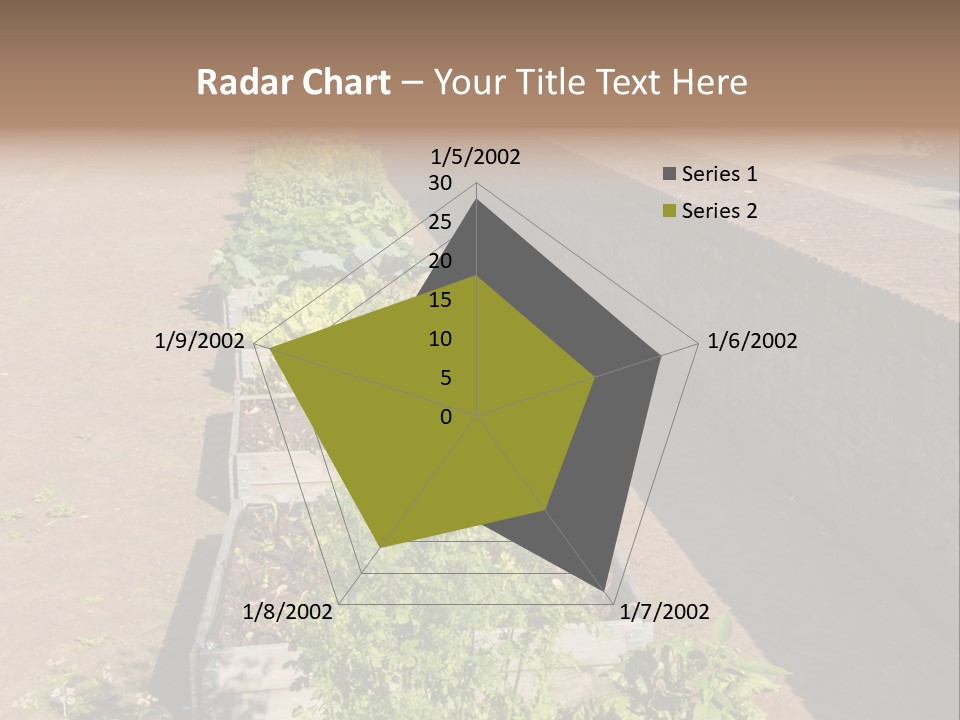 A Row Of Plants In Front Of A Brick Building PowerPoint Template