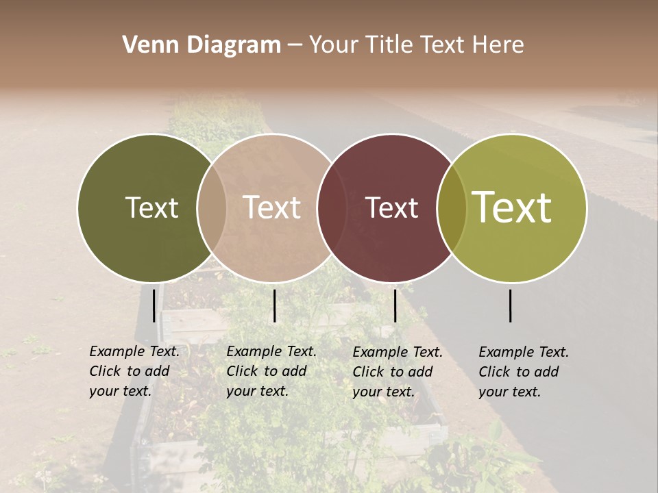 A Row Of Plants In Front Of A Brick Building PowerPoint Template