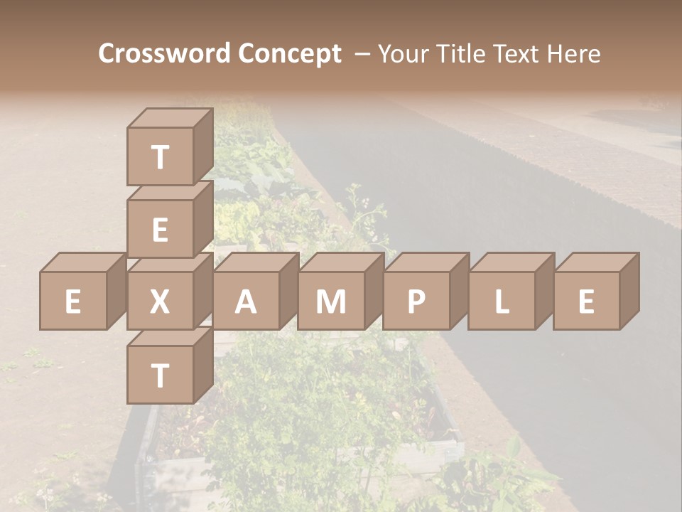 A Row Of Plants In Front Of A Brick Building PowerPoint Template