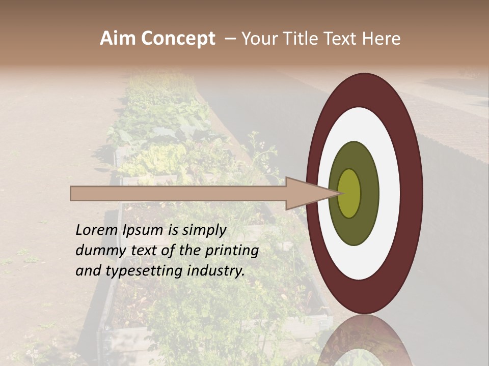 A Row Of Plants In Front Of A Brick Building PowerPoint Template