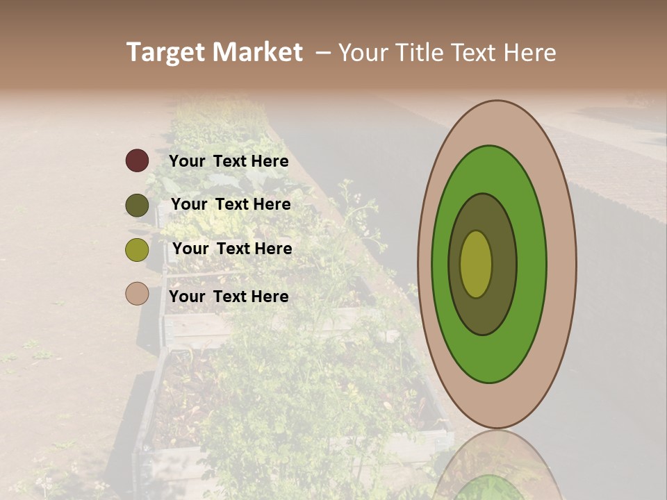 A Row Of Plants In Front Of A Brick Building PowerPoint Template