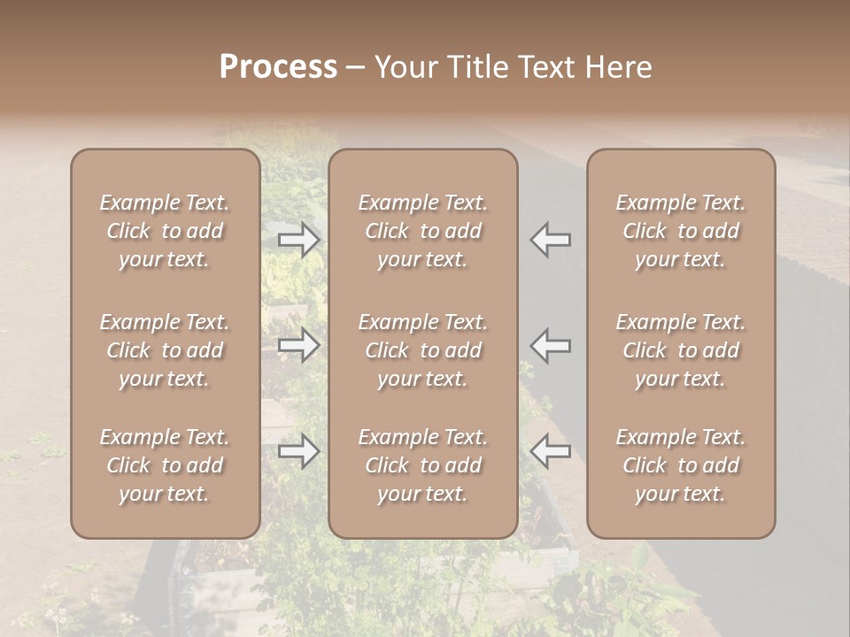 A Row Of Plants In Front Of A Brick Building PowerPoint Template