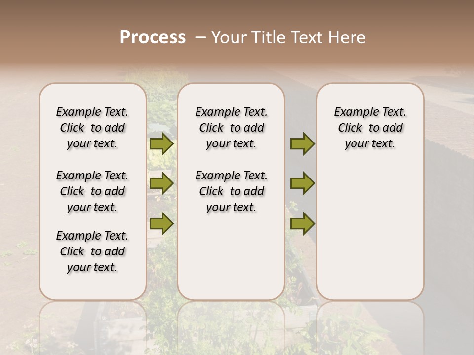 A Row Of Plants In Front Of A Brick Building PowerPoint Template