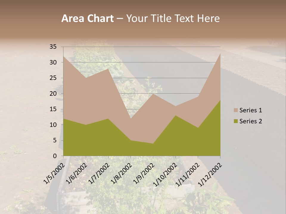 A Row Of Plants In Front Of A Brick Building PowerPoint Template