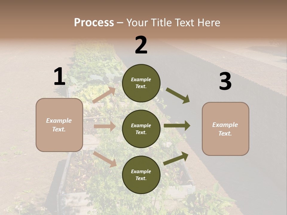 A Row Of Plants In Front Of A Brick Building PowerPoint Template