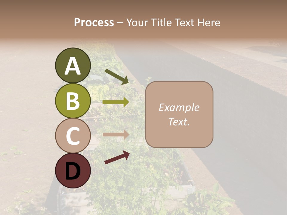 A Row Of Plants In Front Of A Brick Building PowerPoint Template