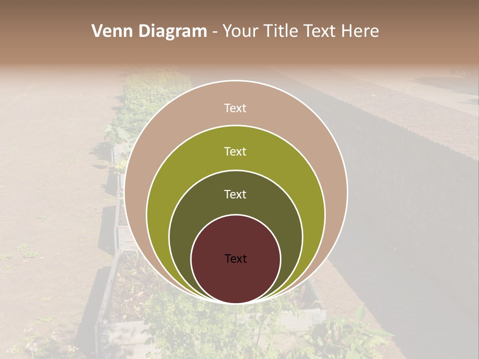 A Row Of Plants In Front Of A Brick Building PowerPoint Template