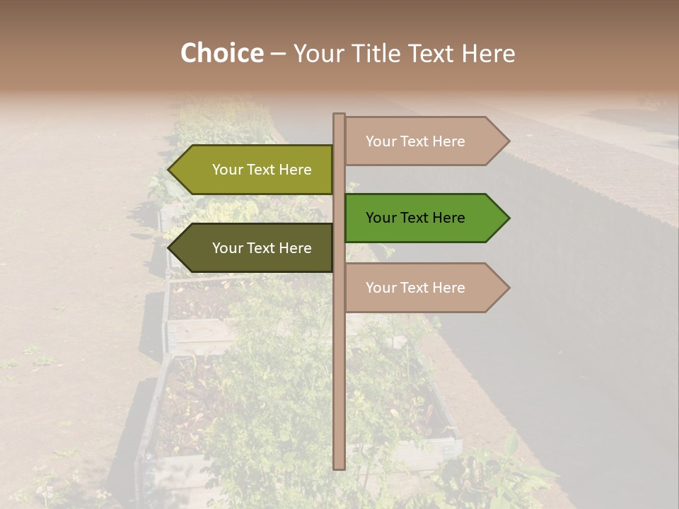 A Row Of Plants In Front Of A Brick Building PowerPoint Template