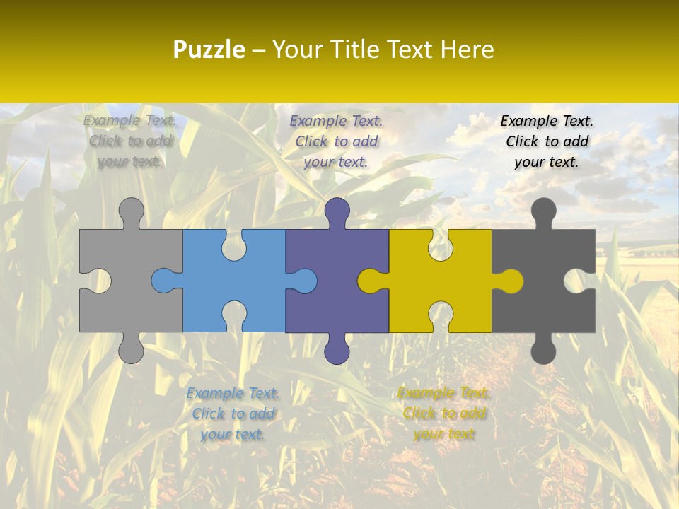 A Corn Field With Clouds In The Background PowerPoint Template