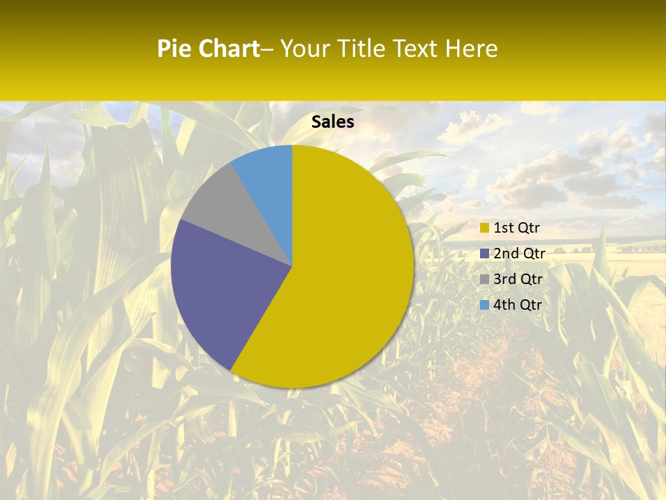 A Corn Field With Clouds In The Background PowerPoint Template