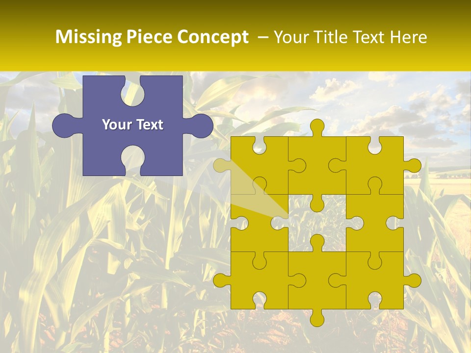 A Corn Field With Clouds In The Background PowerPoint Template