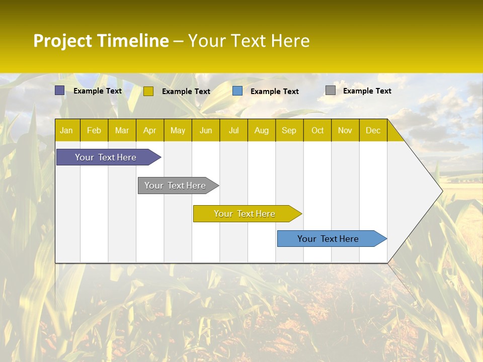 A Corn Field With Clouds In The Background PowerPoint Template