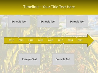 A Corn Field With Clouds In The Background PowerPoint Template