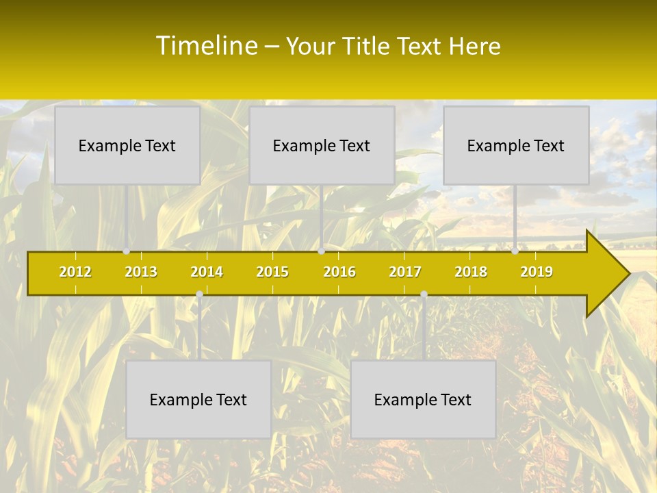 A Corn Field With Clouds In The Background PowerPoint Template