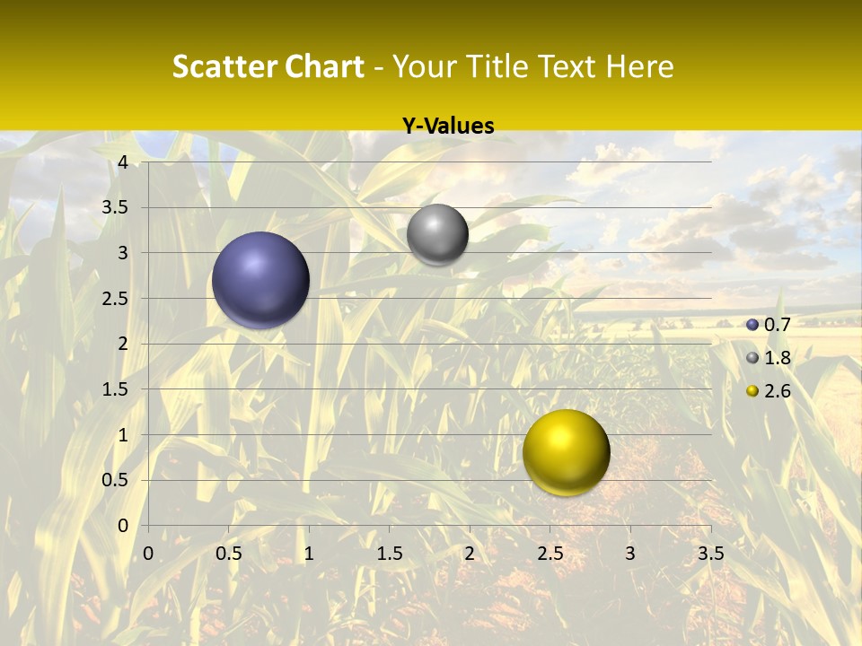 A Corn Field With Clouds In The Background PowerPoint Template