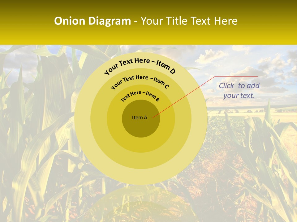 A Corn Field With Clouds In The Background PowerPoint Template