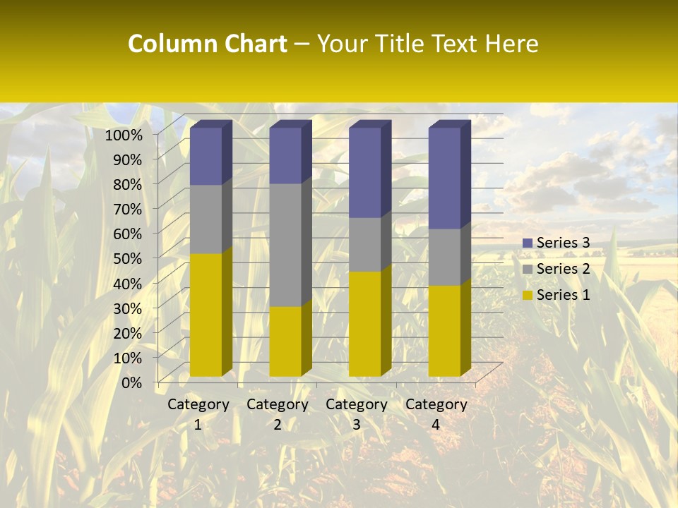 A Corn Field With Clouds In The Background PowerPoint Template