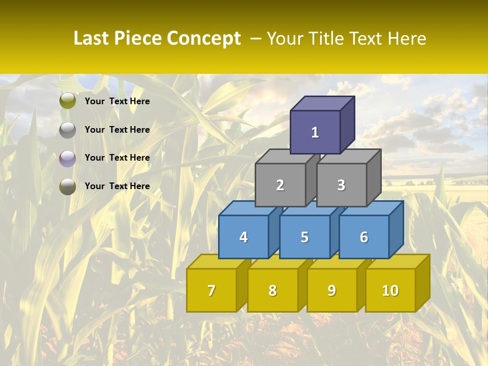 A Corn Field With Clouds In The Background PowerPoint Template