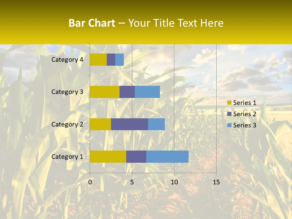 A Corn Field With Clouds In The Background PowerPoint Template