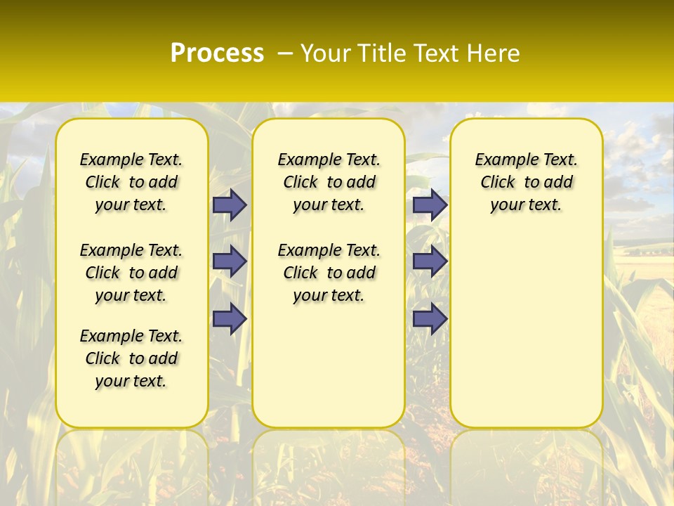 A Corn Field With Clouds In The Background PowerPoint Template