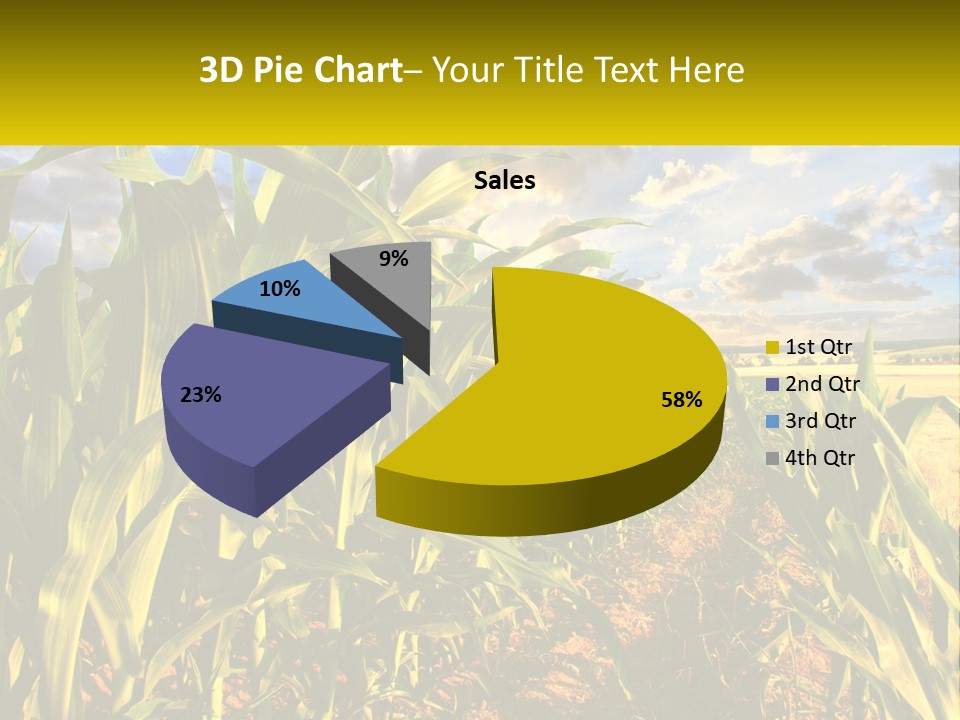 A Corn Field With Clouds In The Background PowerPoint Template