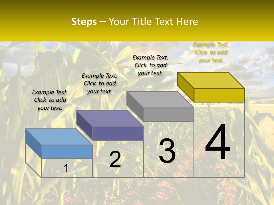 A Corn Field With Clouds In The Background PowerPoint Template