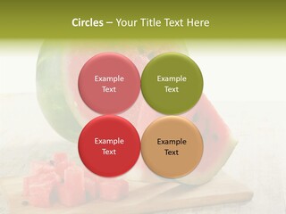 A Piece Of Watermelon Sitting On Top Of A Cutting Board PowerPoint Template