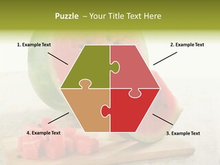 A Piece Of Watermelon Sitting On Top Of A Cutting Board PowerPoint Template