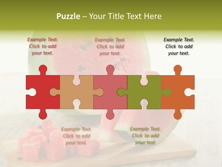 A Piece Of Watermelon Sitting On Top Of A Cutting Board PowerPoint Template