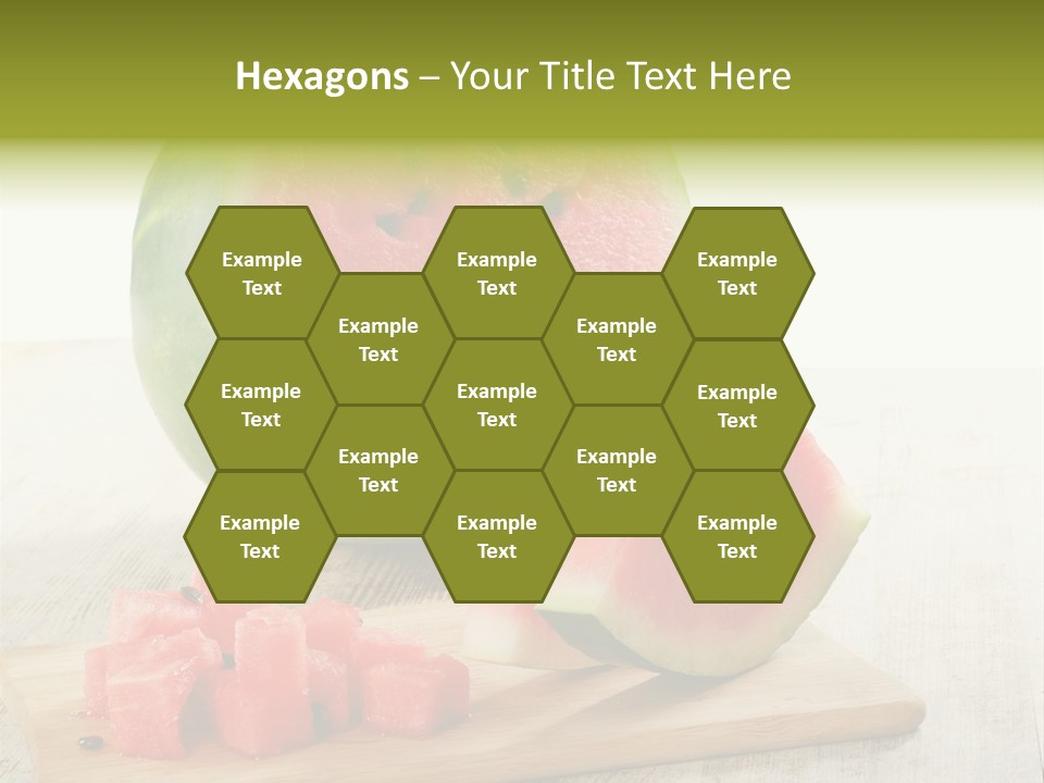 A Piece Of Watermelon Sitting On Top Of A Cutting Board PowerPoint Template