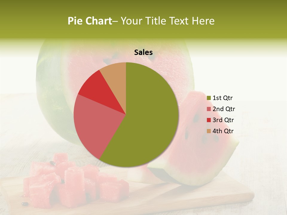A Piece Of Watermelon Sitting On Top Of A Cutting Board PowerPoint Template