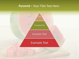 A Piece Of Watermelon Sitting On Top Of A Cutting Board PowerPoint Template