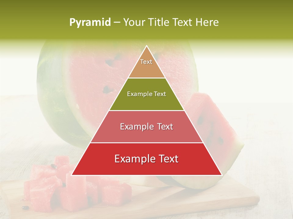 A Piece Of Watermelon Sitting On Top Of A Cutting Board PowerPoint Template
