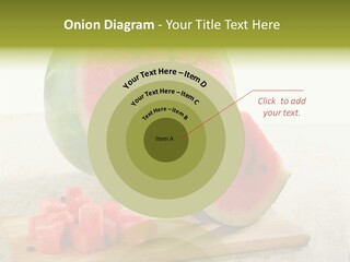 A Piece Of Watermelon Sitting On Top Of A Cutting Board PowerPoint Template