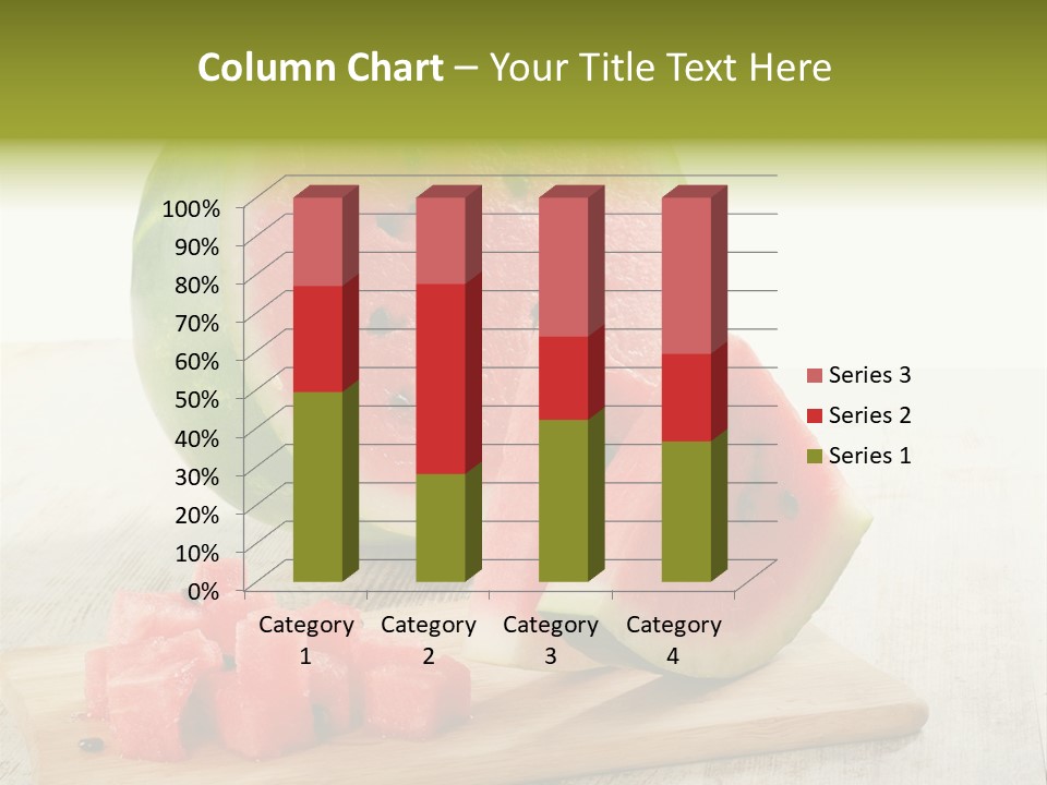 A Piece Of Watermelon Sitting On Top Of A Cutting Board PowerPoint Template