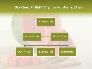A Piece Of Watermelon Sitting On Top Of A Cutting Board PowerPoint Template